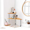2 Tier Bamboo Storage Shelf Kitchen Bathroom Organiser Free Standing Two Method