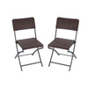 2x Folding Camping Chairs Picnic Fishing Rattan Effect Beach Outdoor Seat Garden
