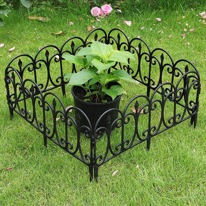 6/12/18pc Gothic Plastic Lawn Edging Traditional Panels Border Path Edge 60*33cm