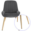 2x Dining Chairs Living Room Kitchen Restaurants with Velvet Padded Metal Legs