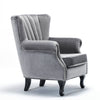 Luxury Occasional Wing Sofa High Back Fireside Armchair Lounge Bedroom Velvet UK
