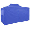 Outdoor Canopy Professional Folding Party Tent w/ 4 Sidewalls 3x4 m Steel Blue