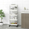 5-Tier Kitchen Trolley Iron and ABS Suitable for categorization sturdy