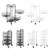 3-6 Tier Kitchen Rotating Storage Trolley Shelf Organiser Vegetable Fruits Rack