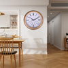 38cm Garden Wall Clock Thermometer Weatherproof Gold Home Indoor Outdoor Decor