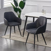 Set of 2 Faux Matte Suede Leather Dining Chairs Accent home & restaurants Adrian