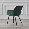 2x Dining Chairs Set Upholstered Lint Metal Legs Reception Accent Chair Armchair