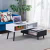 2-Tier Extendable 100-137cm Coffee Table Side Table TV Stand for Living Room