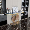 Extra Long Console Table Marble Table Hallway Entrance Storage Rack Gold Black