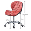 Red+Black Faux Leather/PU Computer Chairs Office Chairs 5-Legs Swivel( pair)