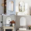 Wall Mirror Arched Metal Framed Dressing Makeup Mirror Large Medium Small Unit