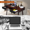 Wooden Computer Desk PC Laptop Table Writing Study Workstation with 2 Drawers