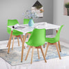 Dining Table and Chairs 4 Set Wooden legs Retro Dining Room Chair Grey Kitchen