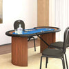 10-Player Poker Table with Chip Tray Green stable framework Easy to assemble