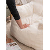 Upholstered Soft Fabric Tufed Bean Bag Foam Memory Resilience Sponge Chair QB