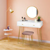 Dressing Table with Stool Mirror 2 Drawers Makeup Vanity Desk Bedroom Furniture