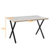 Modern Wood Dining Table Kitchen Dining RoomTable with X/U Shaped Metal Legs