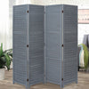 Wooden Slat Privacy Screen Folding Room Divider Partition Furniture 3/4/6 Panels