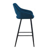 Pair of Bar Stool Black Blue Grey Velvet Chair Kitchen Bar Chair Modern Bar Home