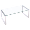 Living Room Tables Tempered Glass Coffee Tea Side Concole Table With Chrome Legs
