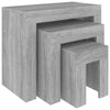 3x Nesting Coffee Tables Engineered Wood Table Furniture Multi Colours vidaXL