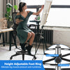 Ergonomic Mid-Back Drafting Chair Height Adjustable Swivel Task Chair Office