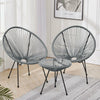 Three-Piece Rattan Garden Furniture 2 Seat Bistro Table Chair Outdoor Patio Set