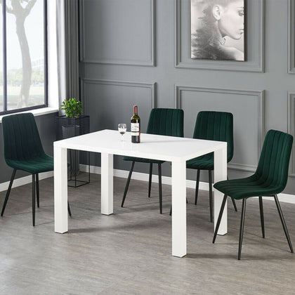 White High Gloss Dining Table 4-6 Seats Kitchen Tables Living Room Furniture