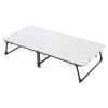 Office Rolling Small Single Bed Folding Guest Sleepover Bed Steel Sleeper +Wheel