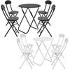 Kitchen Breakfast Bar Round Folding Table 2/4 Chairs Dining Room Space Saver UK