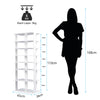 7-tier Double Shoe Storage Tower Organiser Unit Home Display Shelf Rack Stand