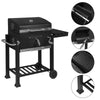 Barbecue Grill Charcoal BBQ Grill Trolley w/ Wheel Portable Garden Camping Party