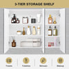 Wall-Mounted Bathroom Mirror Cabinet 3 Door Storage Cupboard Adjustable Shelves