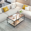 Large Mirrored Glass Coffee Table Center Side Table for Living Room Furniture