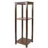 Vintage Carving Art Bamboo Tall Plant Stand Pot Holder Home Side Table End Table