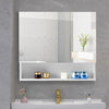 White Bathroom Cabinet Wall Mounted Mirrored Cupboard with Shelf Storage 3 Doors