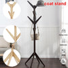 Hooks Wooden Coat Hat Clothes Umbrella Floor Standing Stand Tree Furniture Rack