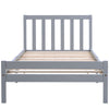 Single Bed 3ft Grey Solid Pine Wooden Bed Frame Shaker Style Bedroom Furniture