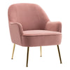 Occasional Velvet Nordic Armchair Tub Chair Wing Back Single Seat Sofa Fireside