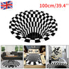 Round 3D printed Vortex Illusion Anti-slip Living-room Rug Carpet Floor Door Mat
