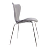 Dining Chairs Set of 2 Velvet Grey Padded Seat Chrome Legs Kitchen Home Office