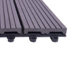 11x WPC Decking Tiles Garden Patio Balcony Interlocking Composite Decking Floor