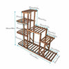 Extra Large Bottom Shelf Wooden Plant Stand Gardening Pots Holder Shelf Window