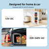 Mini Fridge with LED Mirror Portable Cooler Warmer Table Top Bedroom Makeup