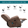 Armchair Electric Massage Power Lift Recliner Chair Single Sofa Brown Fabric