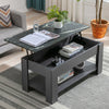 Coffee Table With Storage Lift Top Up Drawer Shelf Wooden Living Room Furniture