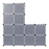 Plastic 12 Cube Wardrobe Cupboard Closet Cabinet Organizer Storage Furniture