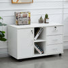 Office Filing Cabinet Mobile Under Desk File Storage Cupboard w/ Drawers Wheels
