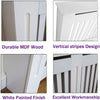 Large White Radiator Cover Safe Rounded Edges Slatted Grill Sidewall Shelf Decor