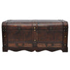 Retro Wooden Treasure Chest Vintage Storage Box Trunk Coffee Table Lockable UK